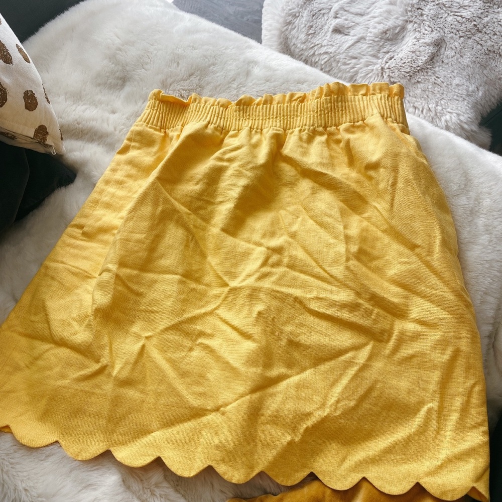 J crew skirt yellow size 4